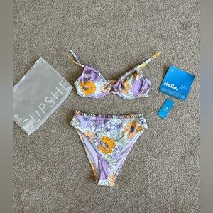 Cupshe High Waisted Cheeky Bikini Set - *Brand New*, Size Small